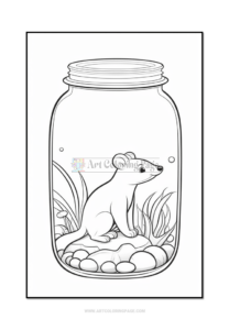 Unveil a World of Imagination with "Animal in Jar Coloring Sheets Vol:3"