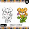 Unlock Your Inner Artist with Animals Flowers Coloring Pages Vol:1