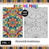 Unlock Creativity with Flower Mandala Coloring Pages VOL 1