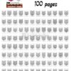100 pages of bear-themed mandalas for coloring, featuring intricate designs of bears in various styles.