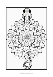 Dive into Tranquility Mandala Lizard Coloring VOL 3