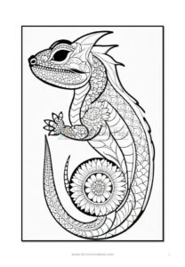 Embrace the Serenity Lizard Mandala Coloring VOL 2