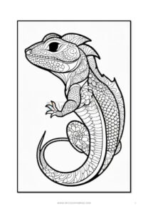Embrace the Serenity Lizard Mandala Coloring VOL 2
