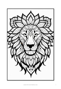 Embrace the Wild Lion Mandala Coloring VOL 2