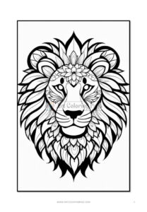 Embrace the Wild Lion Mandala Coloring VOL 2
