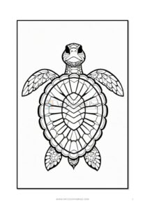 Immerse Yourself in Tranquility Mandalas Coloring Turtle VOL 5