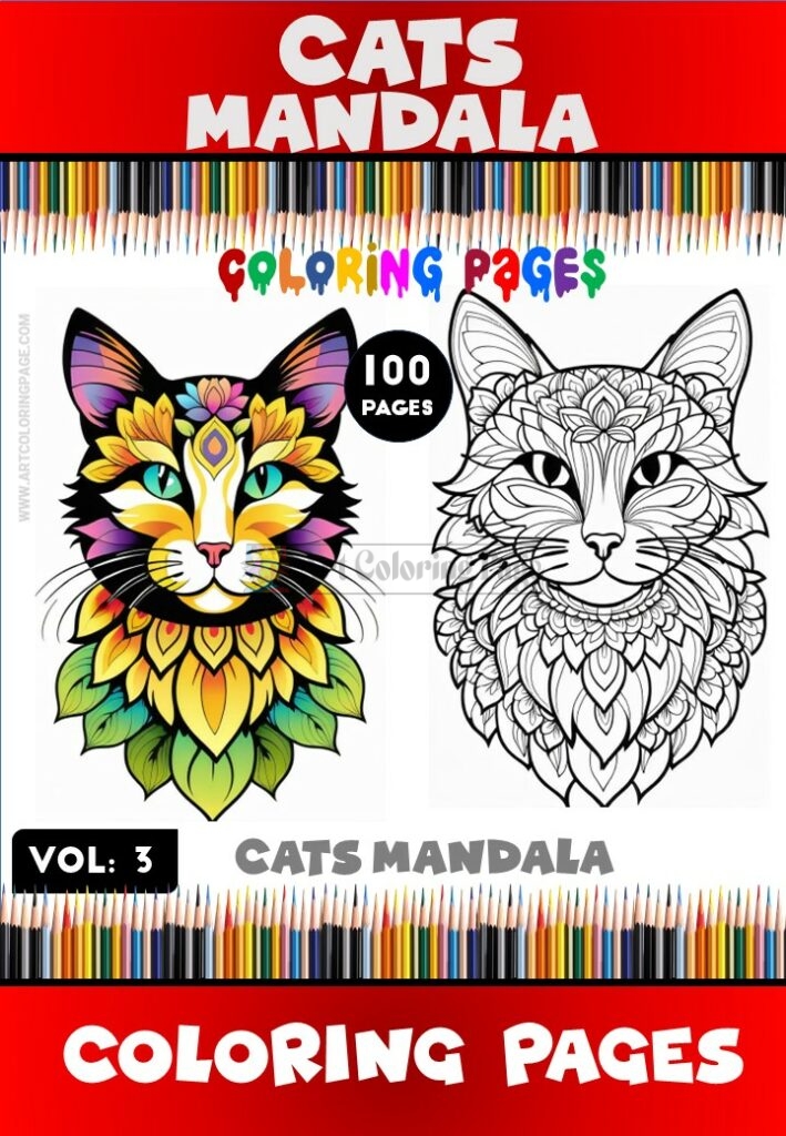 Meow Masterpieces: Cat Mandala Coloring VOL 3