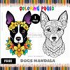Free Mandala Coloring Dog