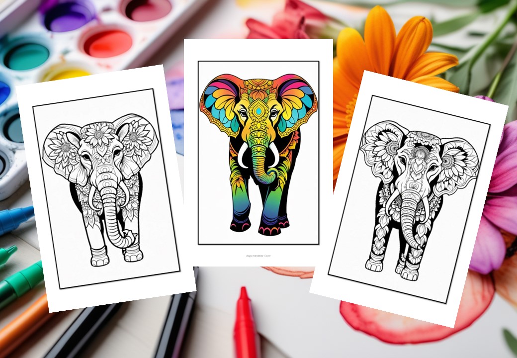 A Trumpet for Relaxation! Elephant Mandala Coloring Pages for All Ages - 2024
