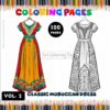 Immerse Yourself in Culture Moroccan Dress Coloring Pages Vol 2!