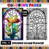 Immerse Yourself in Radiant Beauty with Stained Glass Coloring Pages Vol. 3