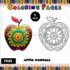 Apple Free Coloring Mandala Pages Instant Download