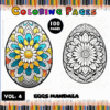 Coloring page featuring intricate mandala designs of eggs, ideal for relaxation and creativity, from artcoloringpage.com.