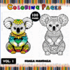 Koala mandala coloring pages featuring intricate designs, available on artcoloringpage.com as part of a mandala coloring book.