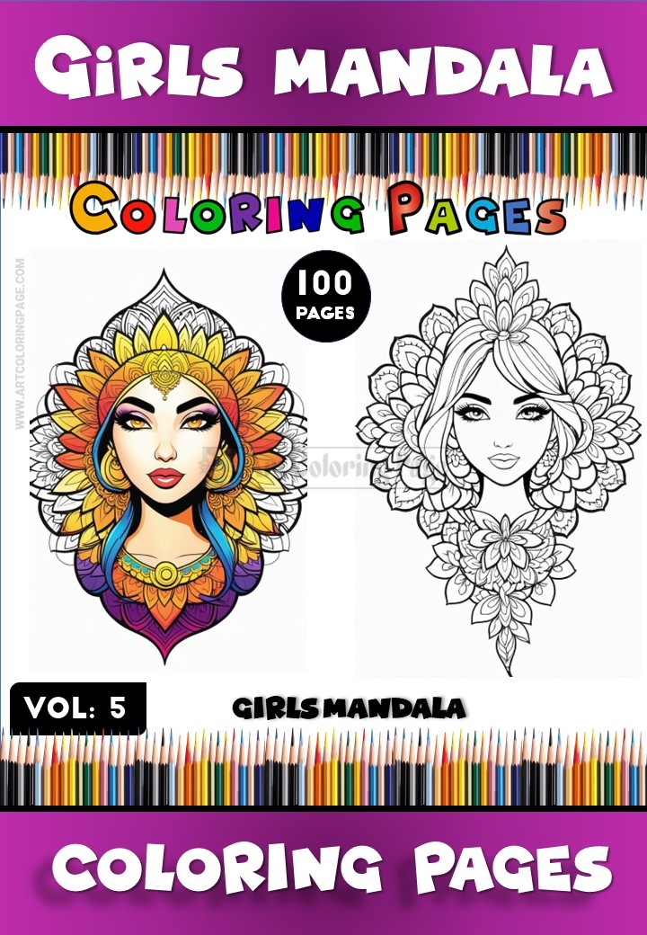 Unleash Creativity with Girl Mandala Printable Vol - 5