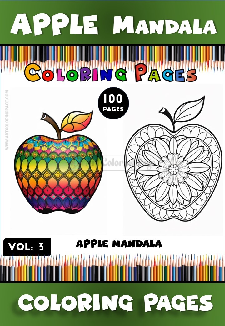 Unleash Your Creativity with Apple Mandala Printable Vol - 3