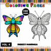 Colorful butterfly and intricate mandala designs for coloring, from the Mandala coloring book series on artcoloringpage.com.