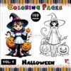 Halloween Color Pages Vol 9 - 100 Pages Instant Download in PDF Format