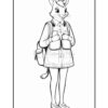 A cartoon rabbit character standing upright, wearing a button-up shirt and carrying a backpack, with a friendly expression.