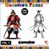 Samurai-themed coloring pages from artcoloringpage.com, featuring detailed designs for free coloring book enjoyment.