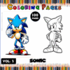 Sonic-themed coloring pages featuring vibrant images alongside black-and-white outlines, perfect for a cozy coloring book experience at artcoloringpage.com.