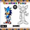 Sonic-themed coloring pages from artcoloringpage.com, featuring characters in a cozy coloring book style with 100 pages to enjoy.