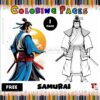 Unleash Your Creativity with Free Coloring Page Samurai Diapositive1