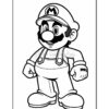 Mario stands with his iconic mustache and cap, wearing overalls and smiling confidently.