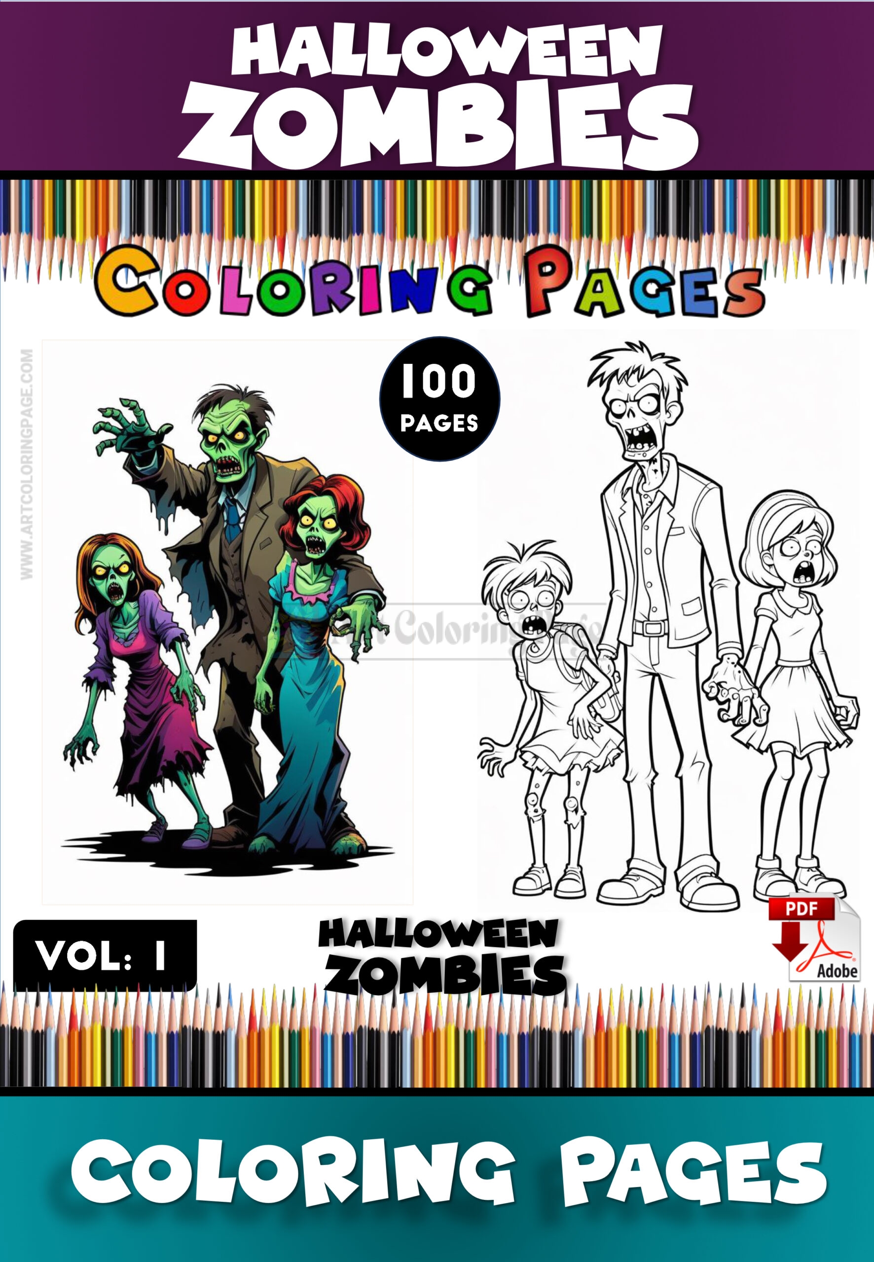 Unleash Your Imagination with Zombie Coloring Page Vol 1