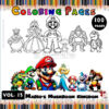 Mario Coloring Sheets in the Mushroom Kingdom Vol. 13! 100 Pages