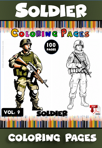 Soldier coloring pages from artcoloringpage.com, featuring free coloring pages, perfect for a coloring book with 100 pages.