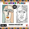 Abstract Picasso art coloring pages from artcoloringpage.com, featuring a line art style for coloring book enthusiasts.