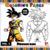 Coloring page featuring Dragon Ball characters with a cozy theme, available at artcoloringpage.com, part of the cozy coloring book series.