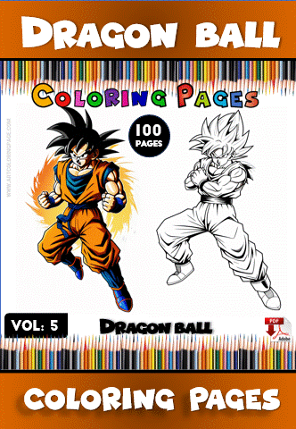 Dragon Ball coloring pages featuring characters in action, from the cozy coloring book collection at artcoloringpage.com.