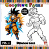 Dragon Ball themed coloring pages featuring Goku in a vibrant style, ideal for a cozy coloring book experience. Visit artcoloringpage.com for more cozy coloring pages.