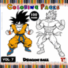 Coloring page featuring characters from Dragon Ball, promoting cozy coloring books and pages from artcoloringpage.com.