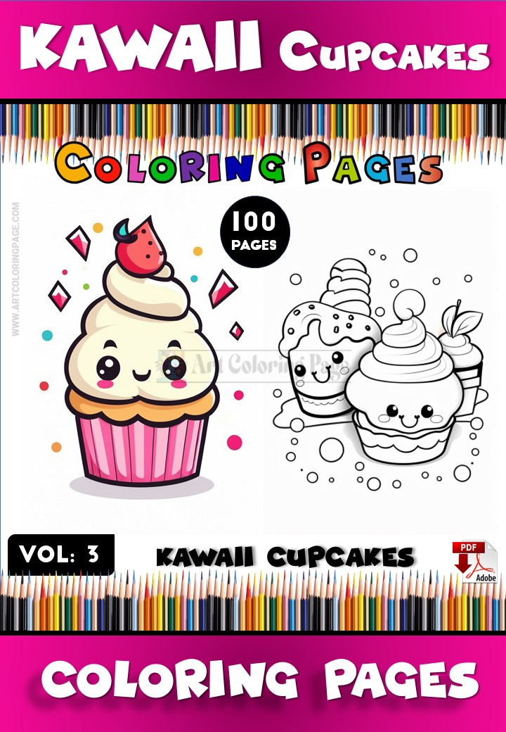 Satisfy Your Sweet Tooth with Cupcake Coloring Sheet Vol 3!