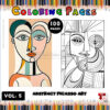 Unleash Your Creativity with Abstract Picasso Coloring Pages Vol 5