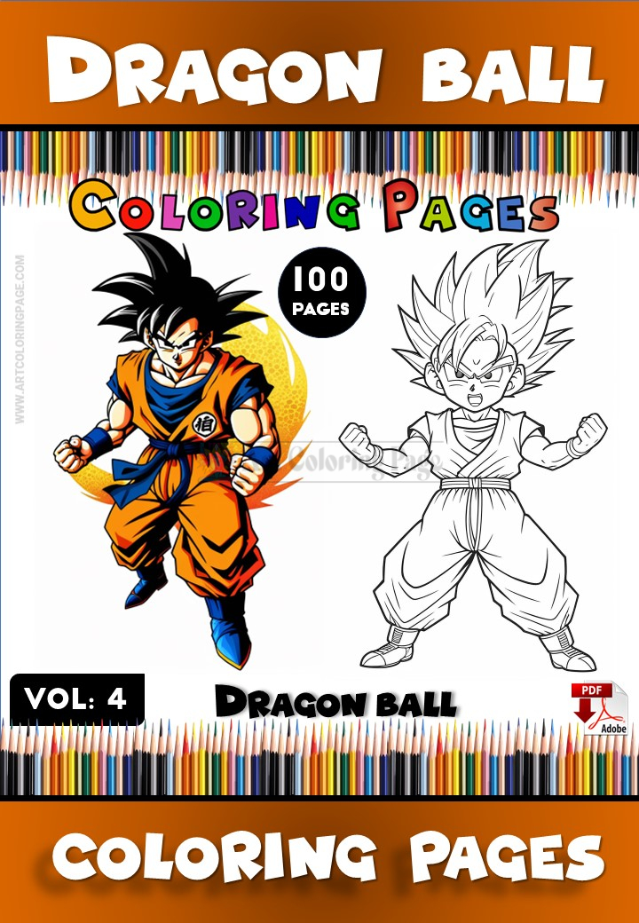 Unleash Your Creativity with Dragon Ball Color Pages Vol. 4!Diapositive1