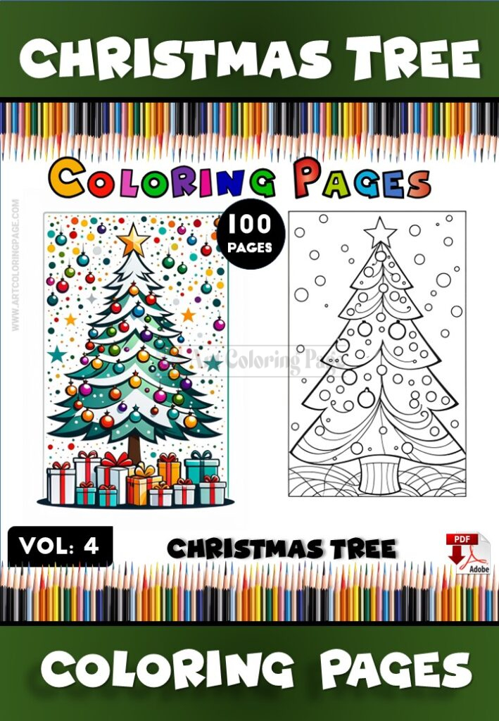 Christmas Tree Coloring Pages Vol 4 – A Festive Coloring Delight for Kids
