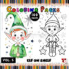 Elf on the Shelf Color Pages for Kids Vol. 5 100 New Festive Designs