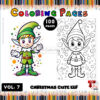 Kids Elf Coloring Pages VOL 7 - 100 Magical Designs for Festive Fun