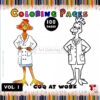 Cluck Your Way to Fun with Chicken Coloring Pages Vol 1 - Chicken at Work!