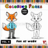 Coloring Page for Fox Vol 4: Fox at Work – Your Creative Companion!