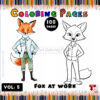 Coloring Pages Fox Vol 5 Fox at Work – Your Gateway to Creativity!