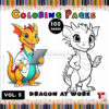 Coloring Pages of Dragons Vol 5 - Dragon at Work Dive into Creativity!