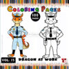 Cute Dragon Coloring Pages Vol 13 - Dragon at Work: Fun for Everyone!