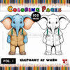 Elephant Coloring Pages Vol: 1 Elephant at Work – Fun for All Ages!