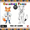 Two cartoon foxes dressed in lab coats, one orange and one white, with the text 