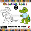 Unleash Your Creativity with 100 Unique Crocodile Coloring Pages Vol 1!